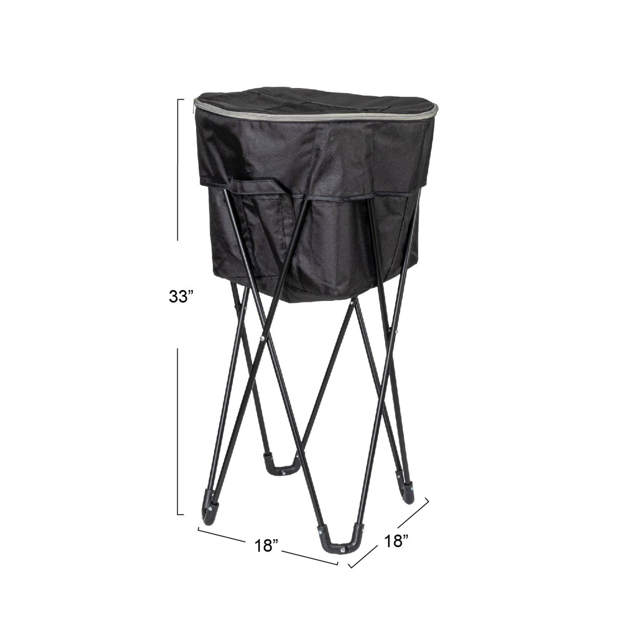 Household Essentials 2.75ft. Black Thermal Standing Cooler with Travel Bag